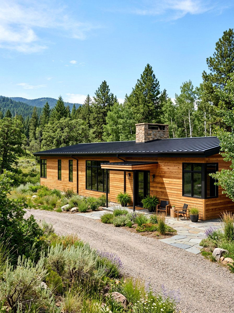 Natural wood ranch siding - 30 ranch house exterior ideas