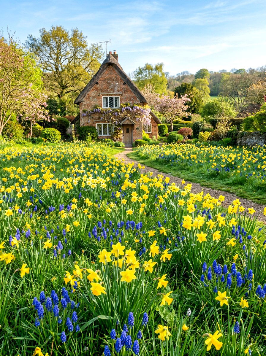 Naturalized Bulb Meadow Patch - 30 meadow front yard ideas