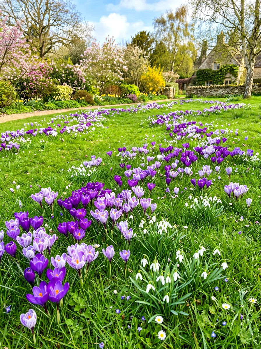 Naturalized lawn bulb layer - 30 bulb layer planting ideas
