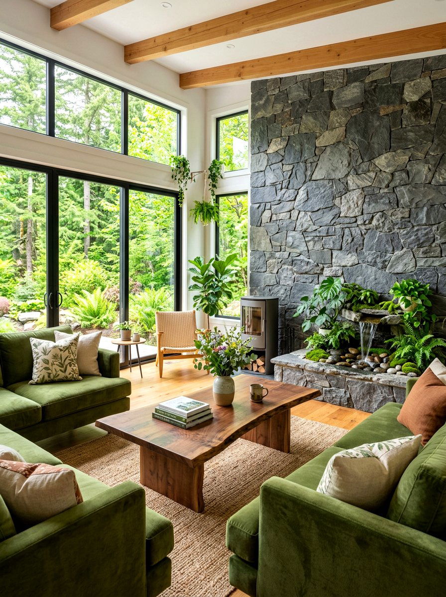Nature Inspired Lounge - 30 digital detox room ideas