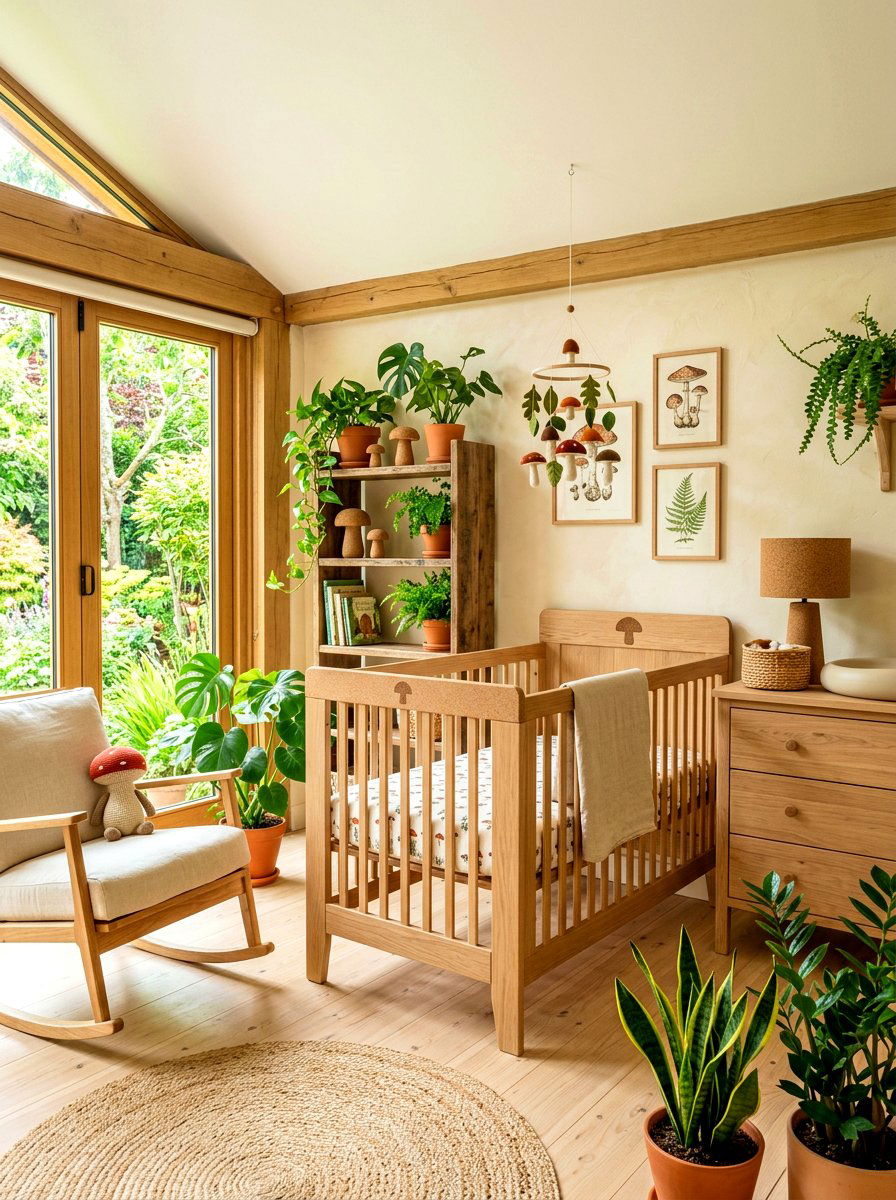 Nature Inspired Mushroom Nursery - 30 mushroom nursery ideas