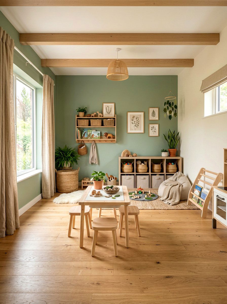 Nature Inspired Neutral Color Palette - 30 Montessori playroom ideas