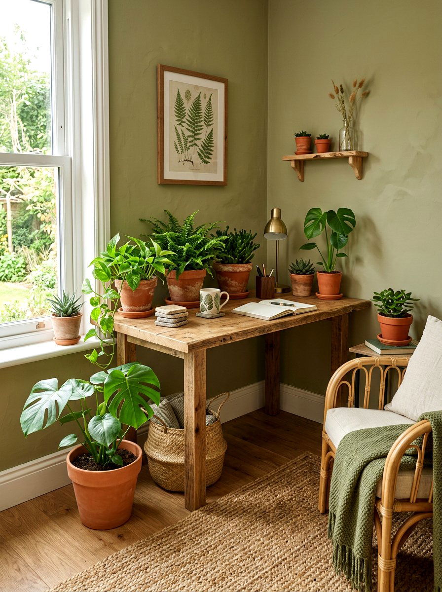 Nature inspired corner - 30 journaling corner ideas