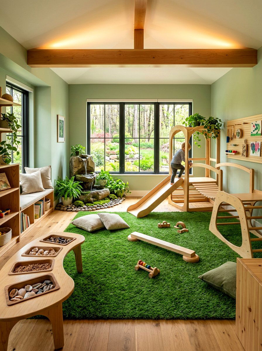 Nature inspired sensory playroom - 30 sensory playroom ideas