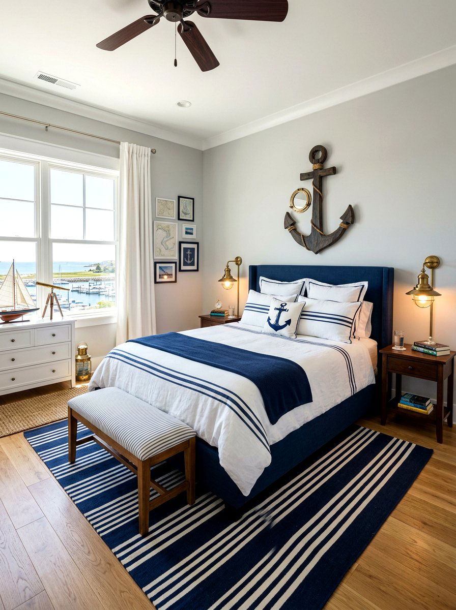 Nautical Bedroom - 30 summer house decor ideas viral
