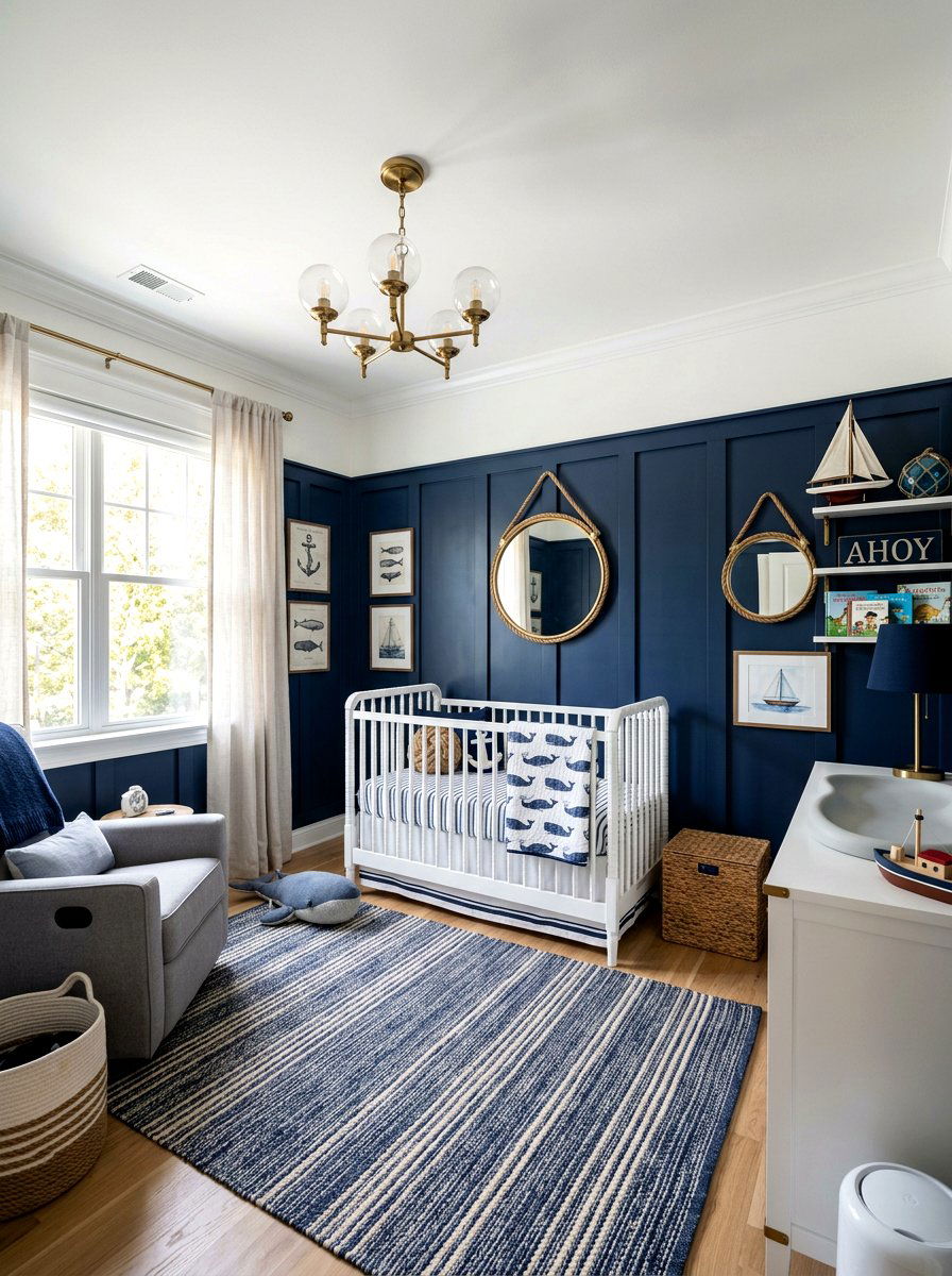 Nautical Blue Nursery - 30 boutique nursery decor ideas