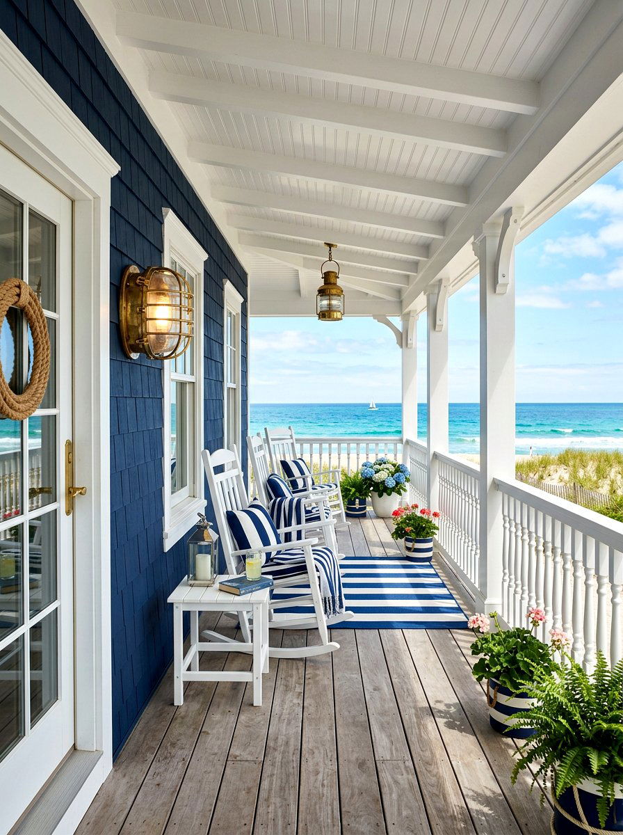 Nautical Bulkhead Wall Light - 30 porch lantern ideas