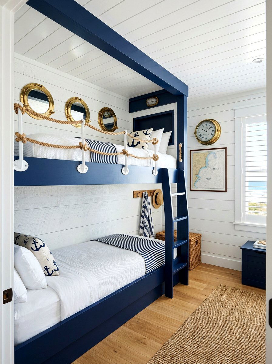Nautical Bunk Bed - 30 bunk room ideas