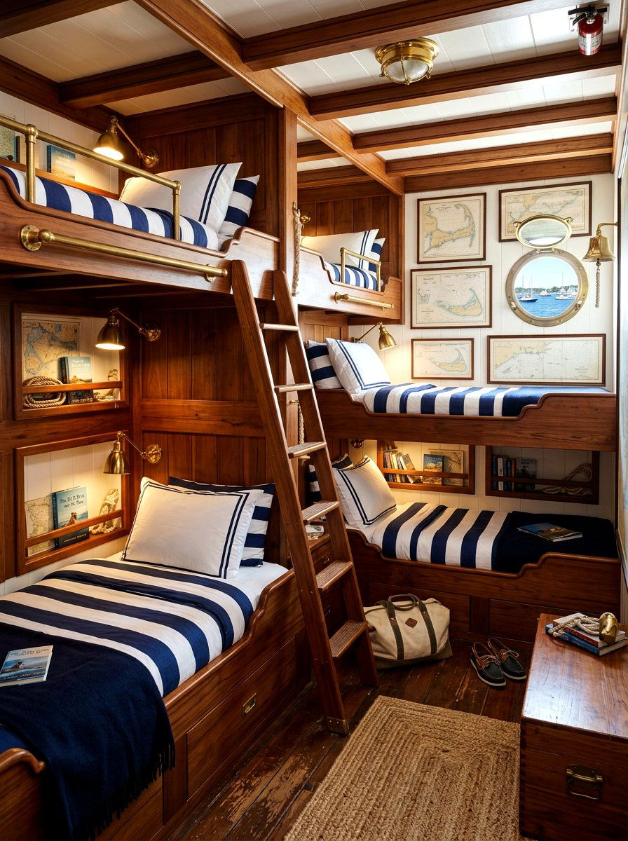 Nautical Bunk Room - 30 vacation home vibe ideas
