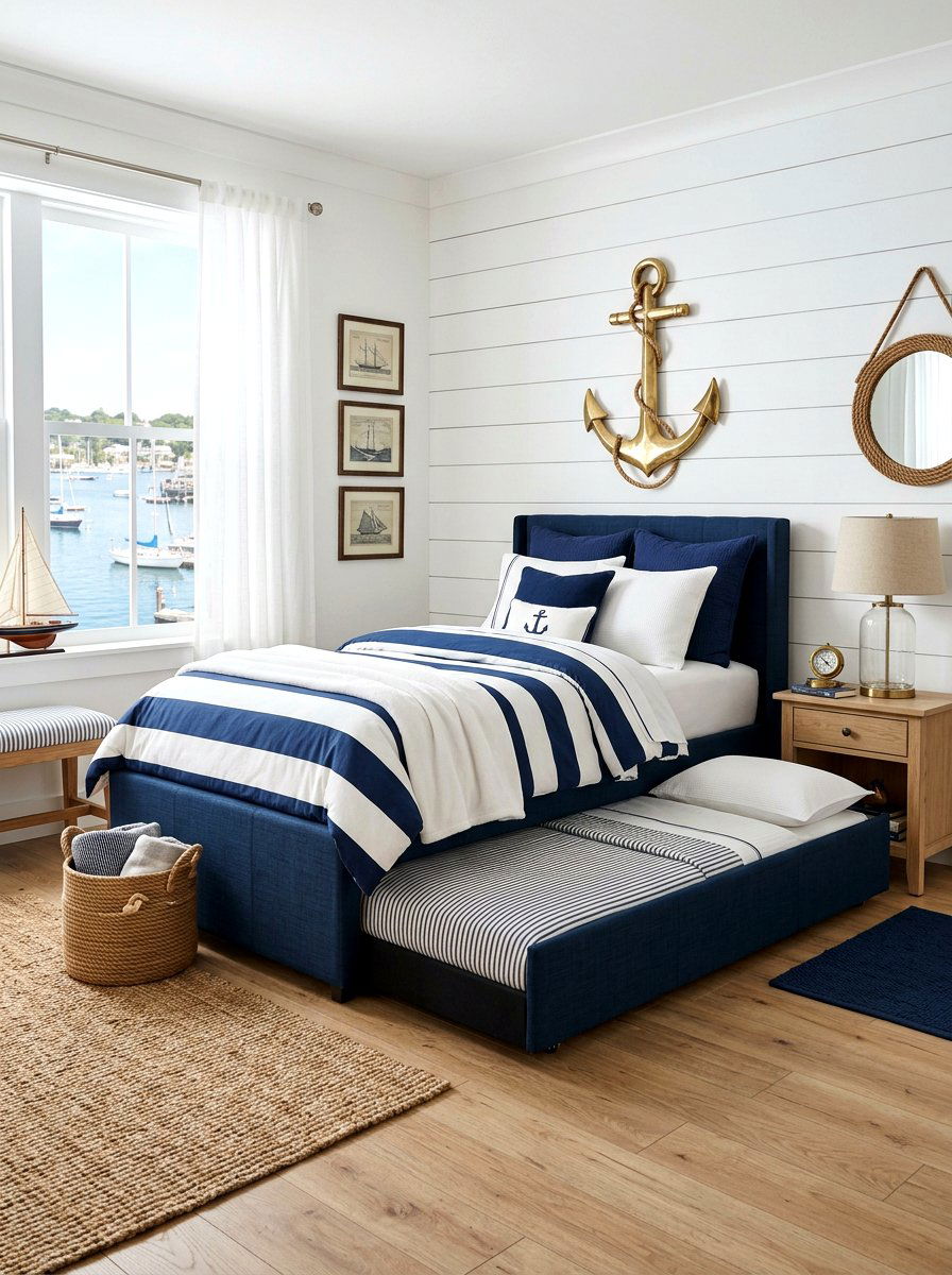Nautical Guest Room - 30 trundle guest room ideas