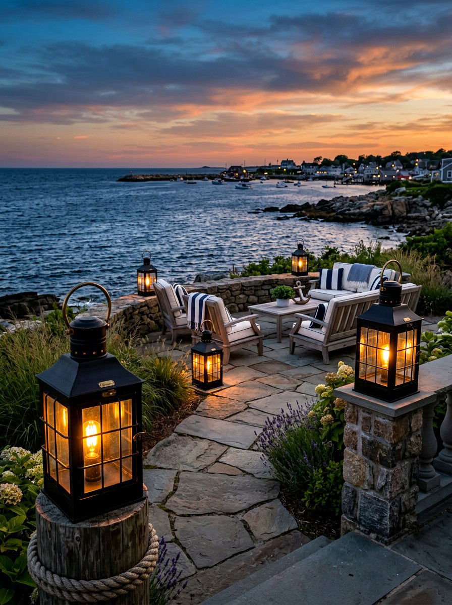 Nautical Lantern Lighting - 30 East Coast patio ideas