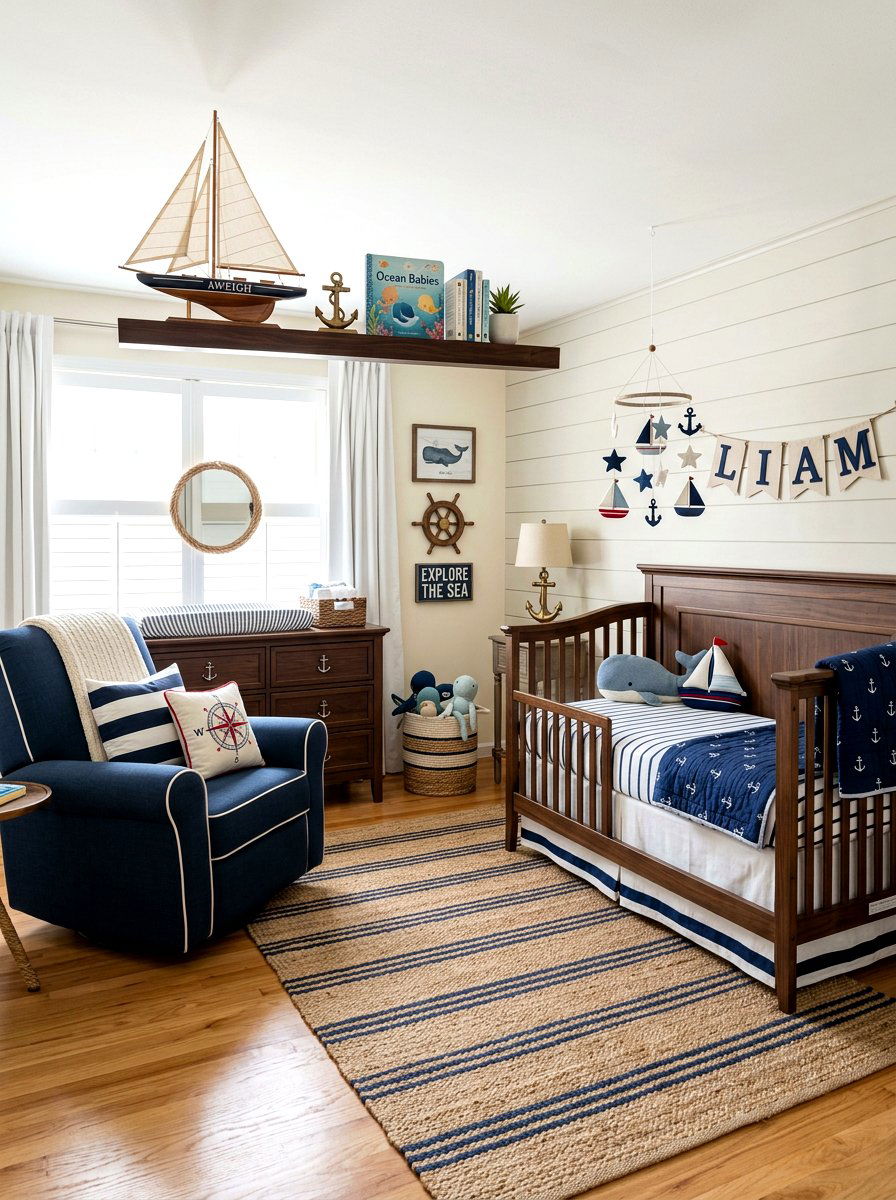 Nautical Nursery Aesthetic - 30 old money nursery ideas