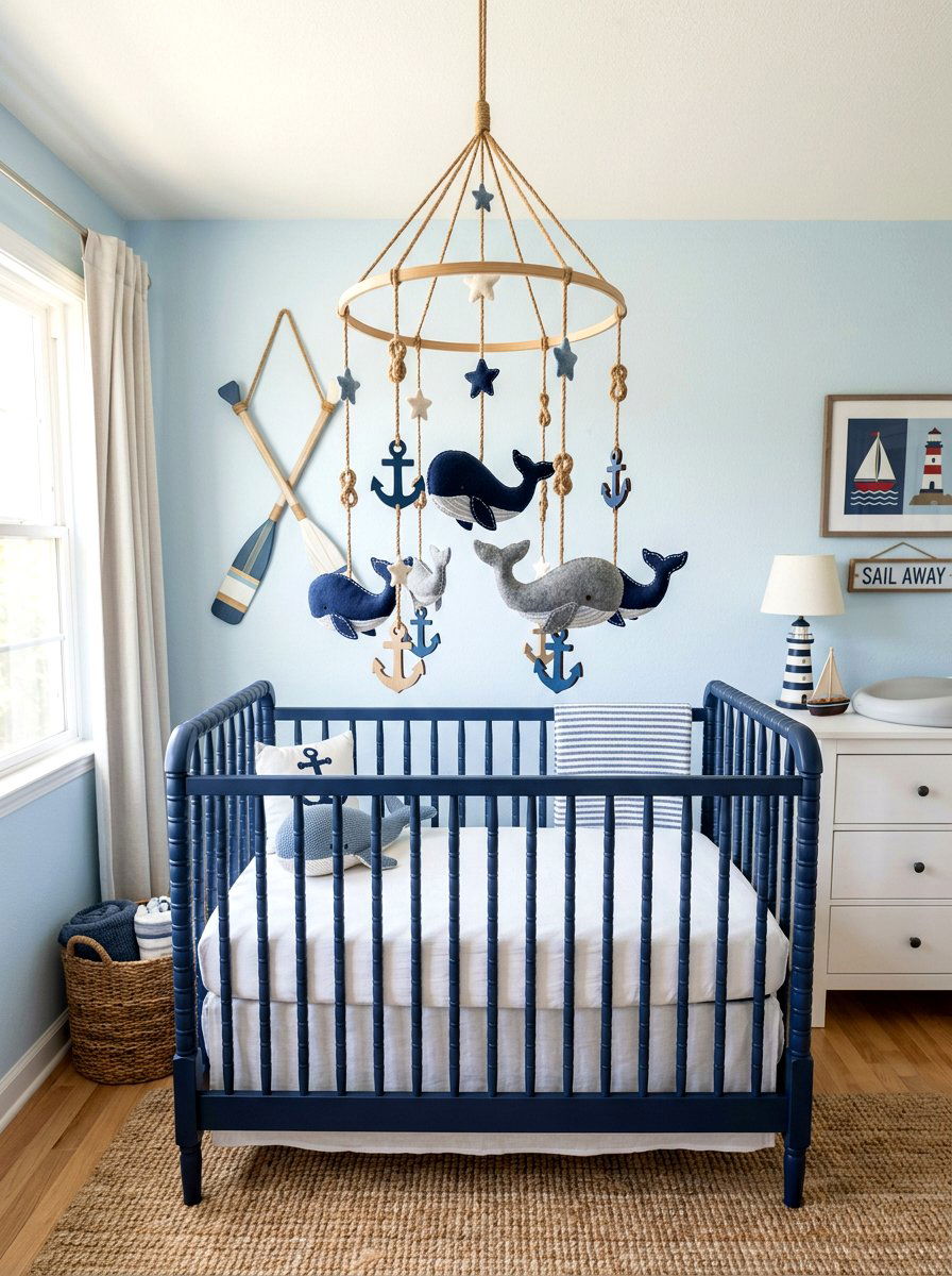 Nautical Nursery Mobile - 30 mobile decor nursery ideas