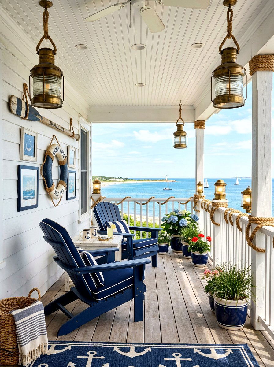 Nautical Porch Decor - 30 summer front porch ideas