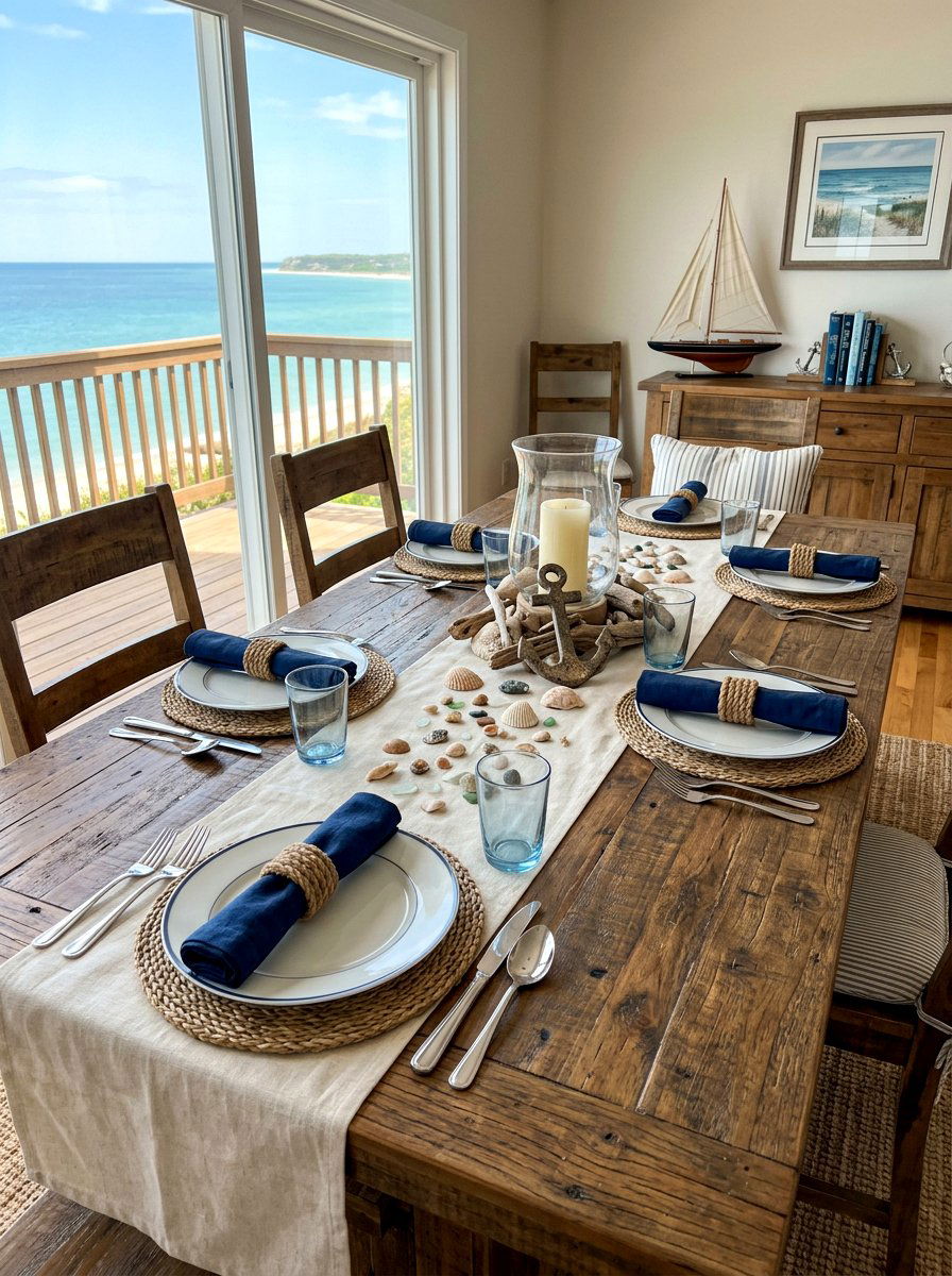 Nautical Rope Napkin Ring - 30 coastal table decor ideas