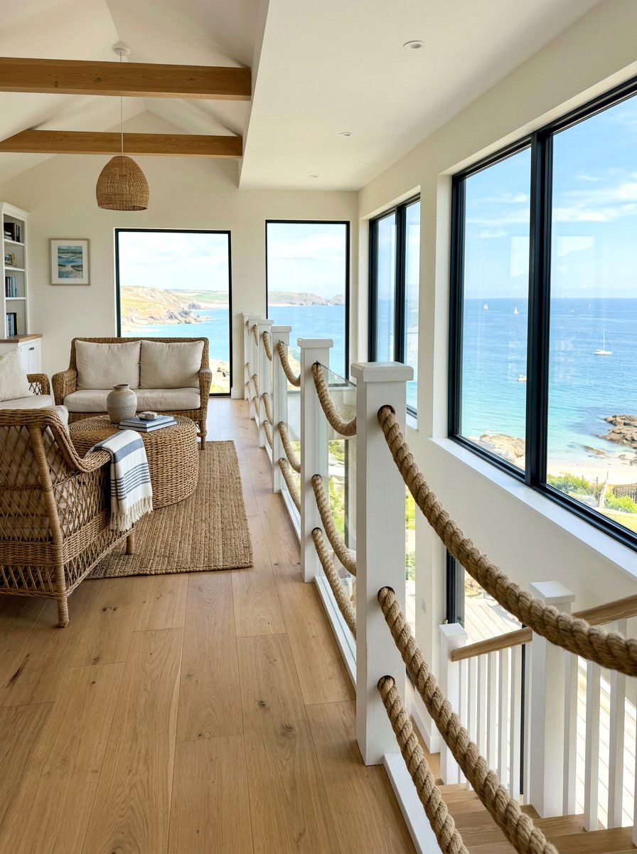 Nautical Rope Railing - 30 open loft railing ideas