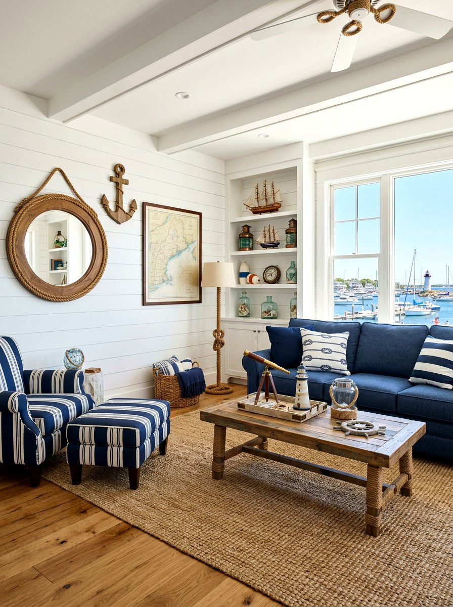 Nautical Style Living Room - 30 Nancy Meyers living room ideas
