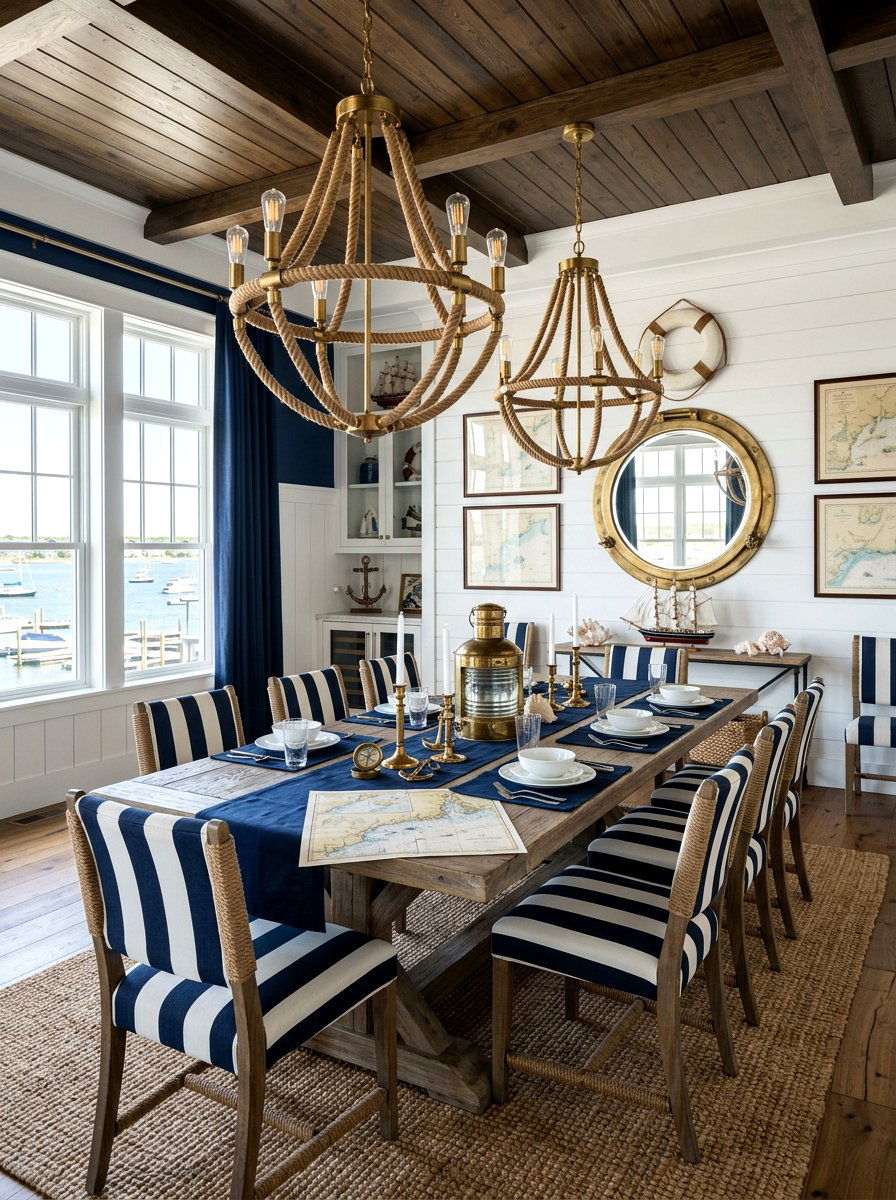 Nautical Theme Dining Room - 30 coastal dining room ideas