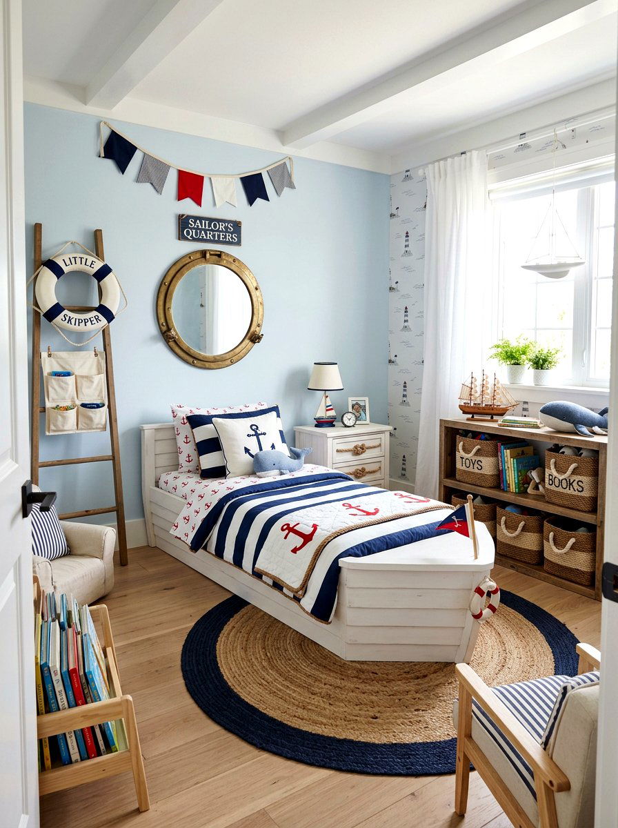 Nautical Toddler Bedroom - 30 toddler room ideas