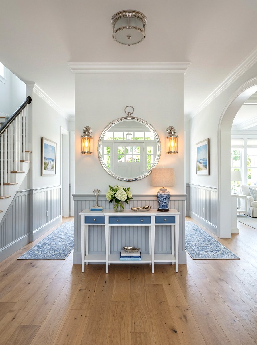 Nautical Wall Sconce - 30 Hamptons entryway ideas