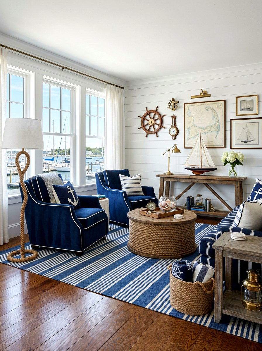 Nautical living room - 30 coastal living room ideas
