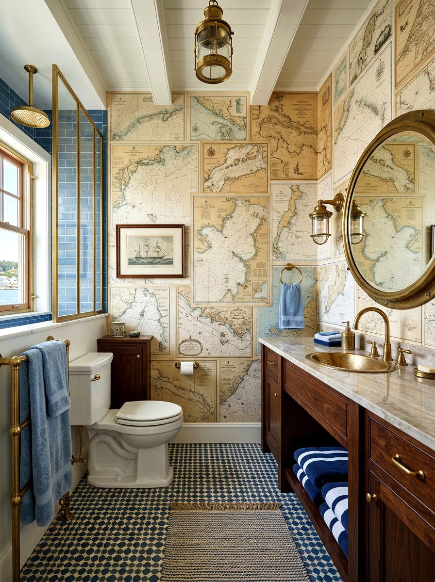 30 Nautical Bathroom Ideas for a Fresh Coastal Escape At Home