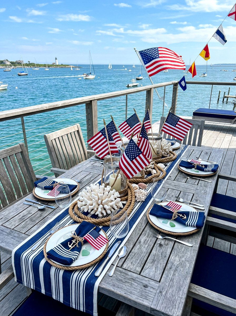 Nautical patriotic table decor - 30 patriotic table decor ideas