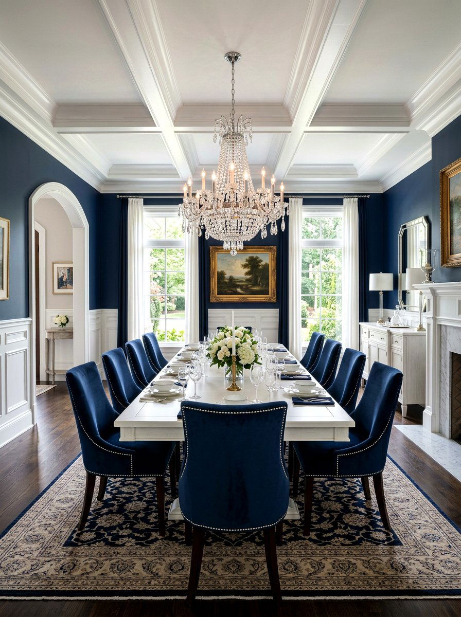 Navy And White Dining Room - 30 navy and white decor ideas