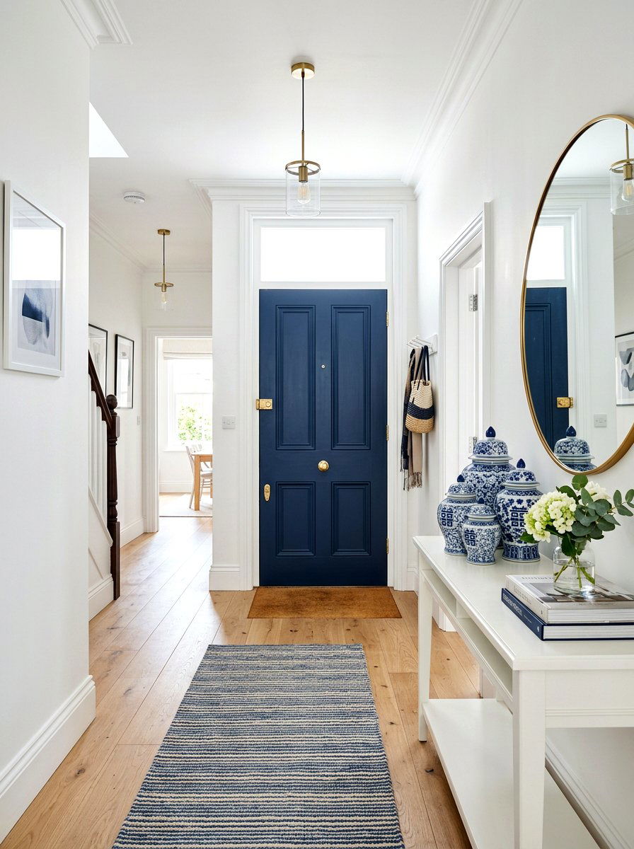 Navy And White Entryway - 30 navy and white decor ideas