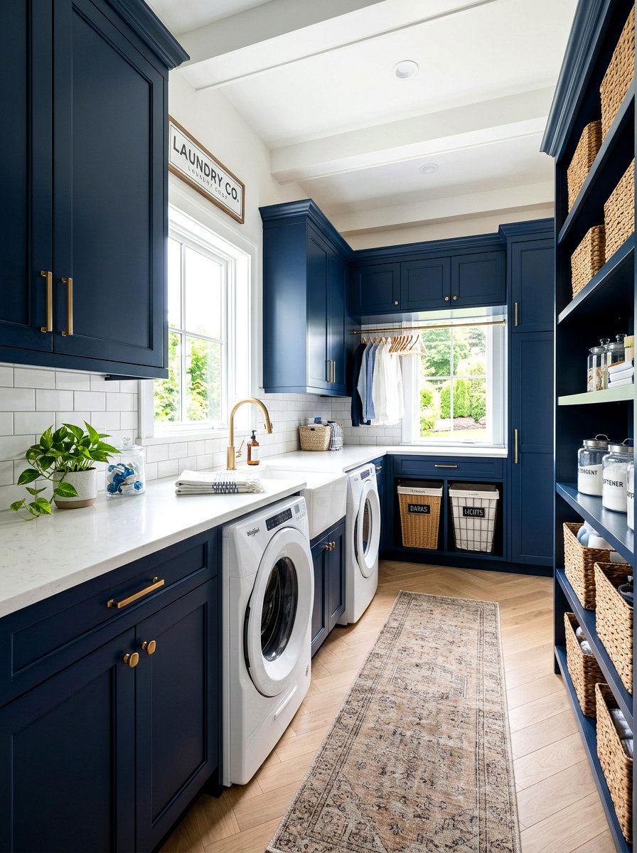 Navy And White Laundry Room - 30 navy and white decor ideas