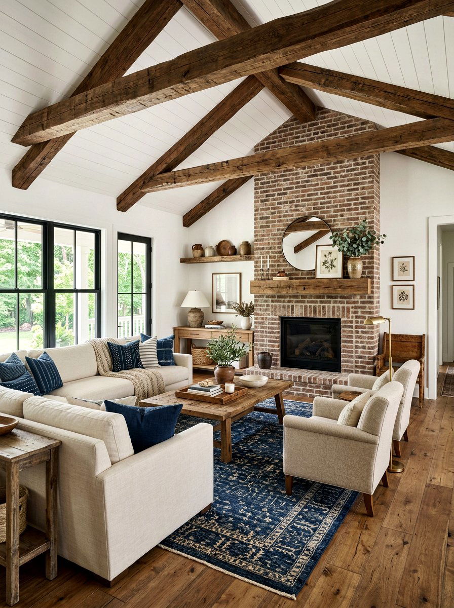 Navy And White Modern Farmhouse - 30 navy and white decor ideas
