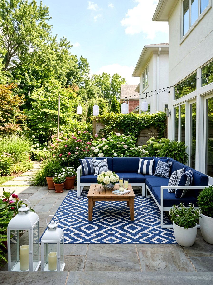 Navy And White Outdoor Patio - 30 navy and white decor ideas