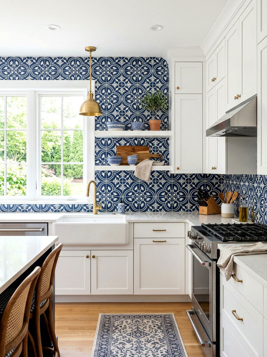 Navy And White Tile Backsplash - 30 navy and white decor ideas