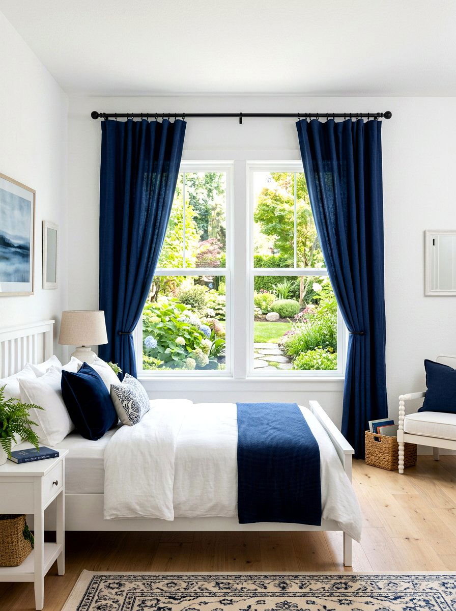 Navy And White Window Treatments - 30 navy and white decor ideas