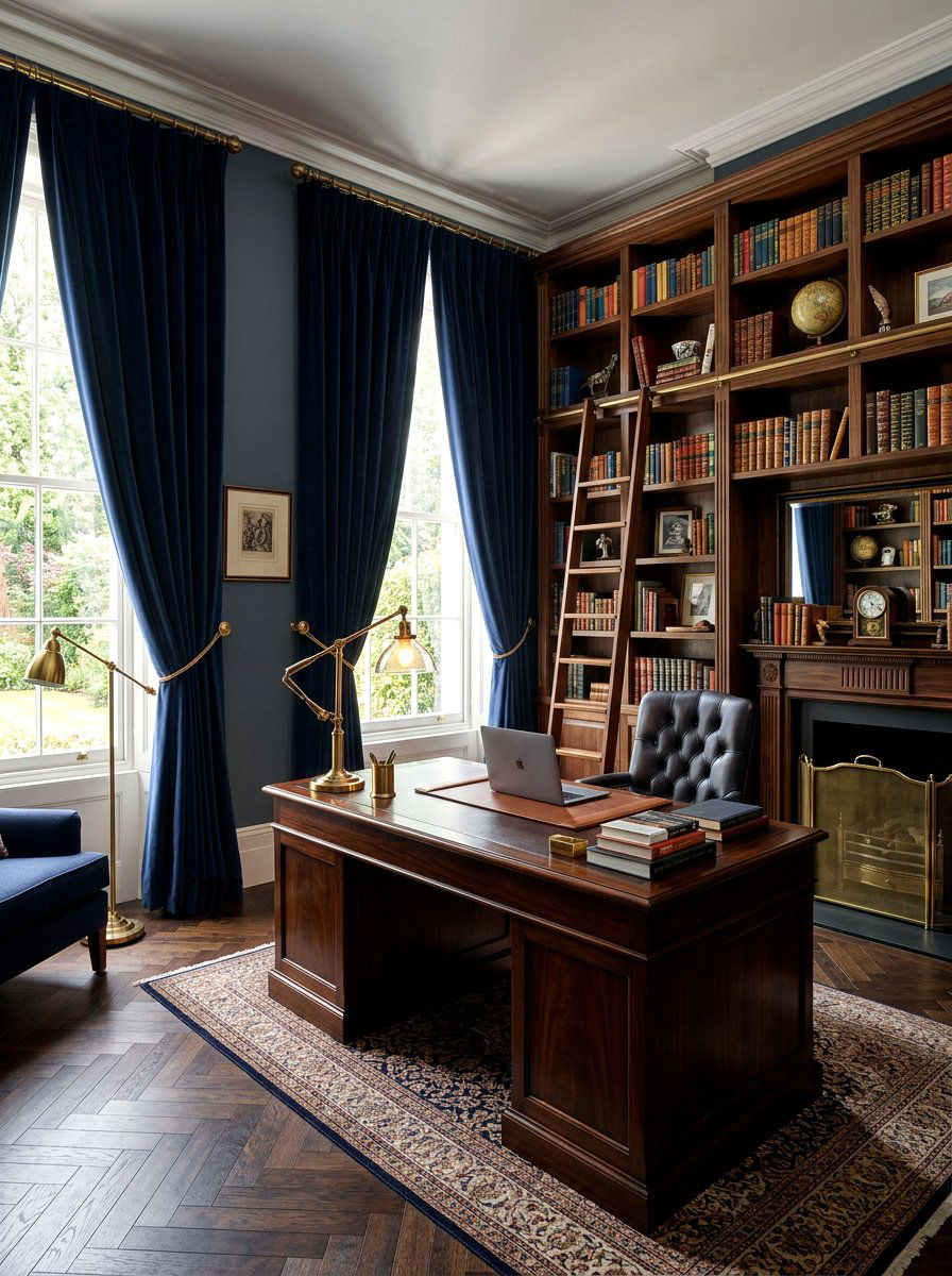 Navy Blackout Curtains - 30 blackout curtain ideas