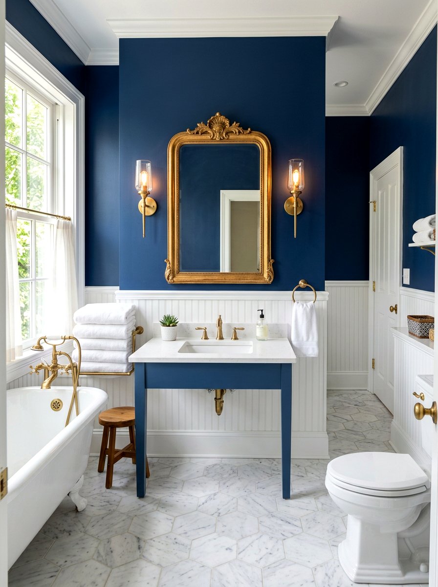 Navy Blue Bathroom Paint - 30 low light bathroom mood ideas