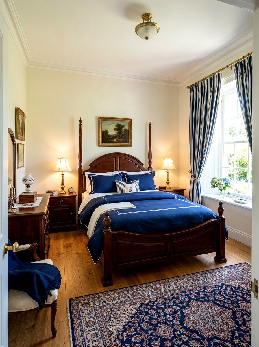 Navy Blue Bedding - 30 elevated bedscape ideas