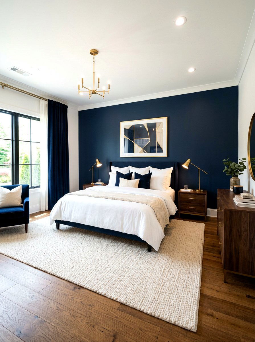 Navy Blue Bedroom - 30 blue bedroom ideas