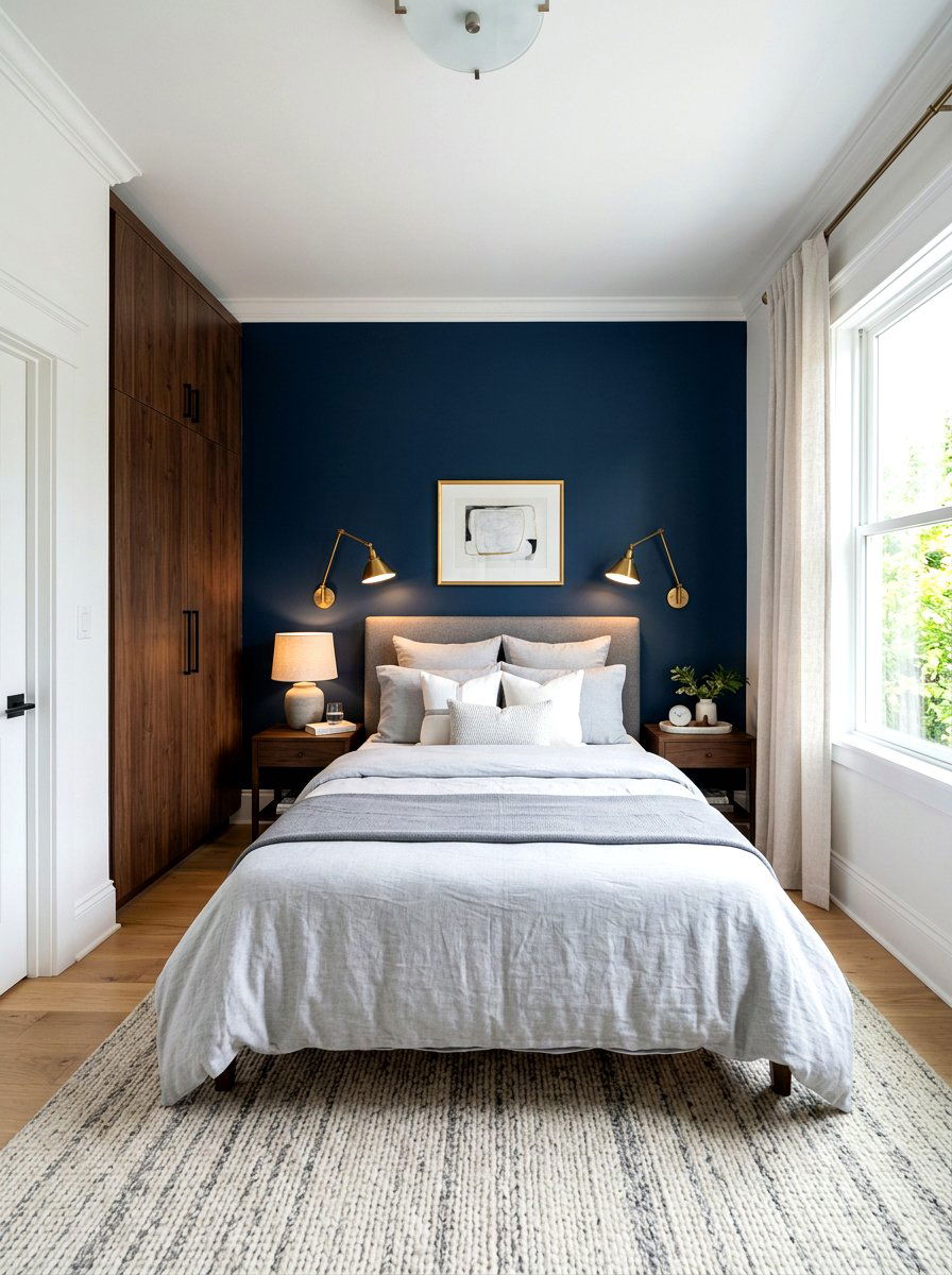 Navy Blue Bedroom - 30 bedroom makeover ideas