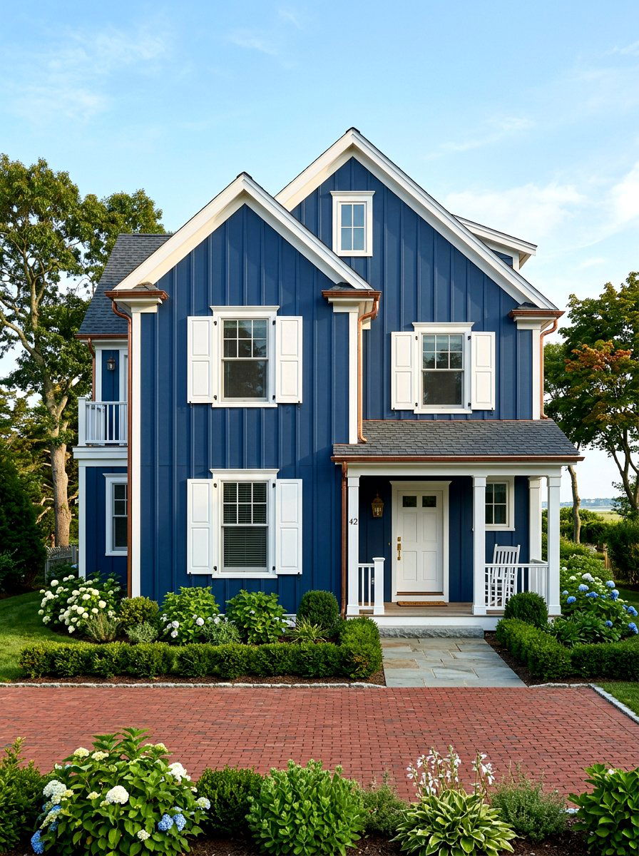 Navy Blue Board And Batten - 30 board and batten exterior ideas