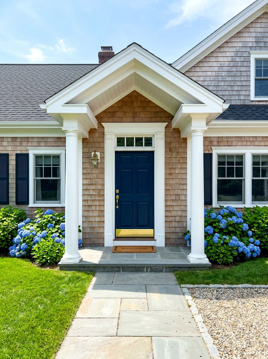 Navy Blue Cape Cod Front Door - 30 Cape Cod front door ideas