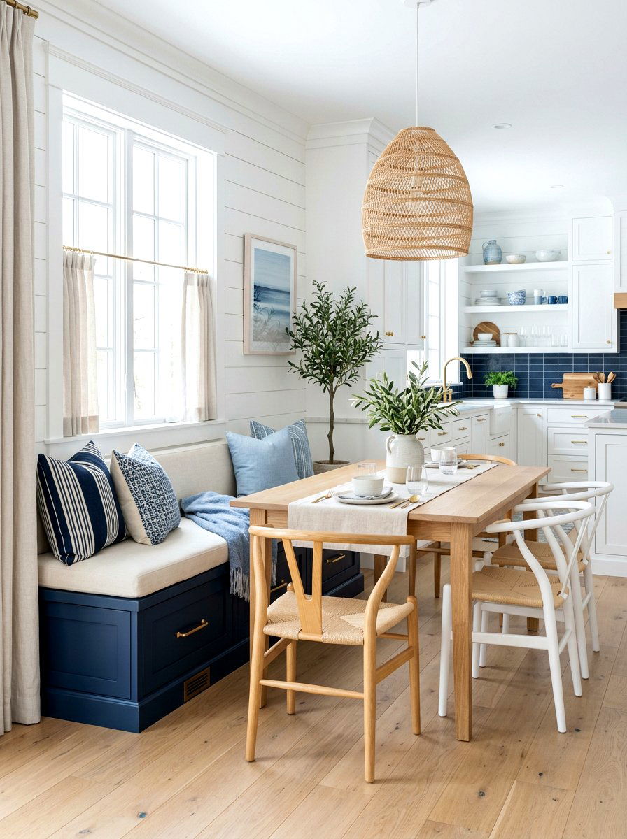 Navy Blue Dining Bench Storage - 30 banquette storage drawers ideas