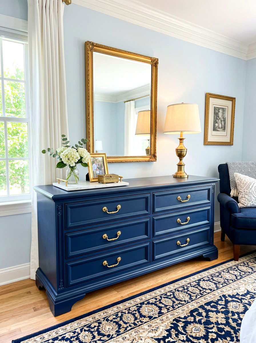 Navy Blue Dresser - 30 guest room dresser ideas