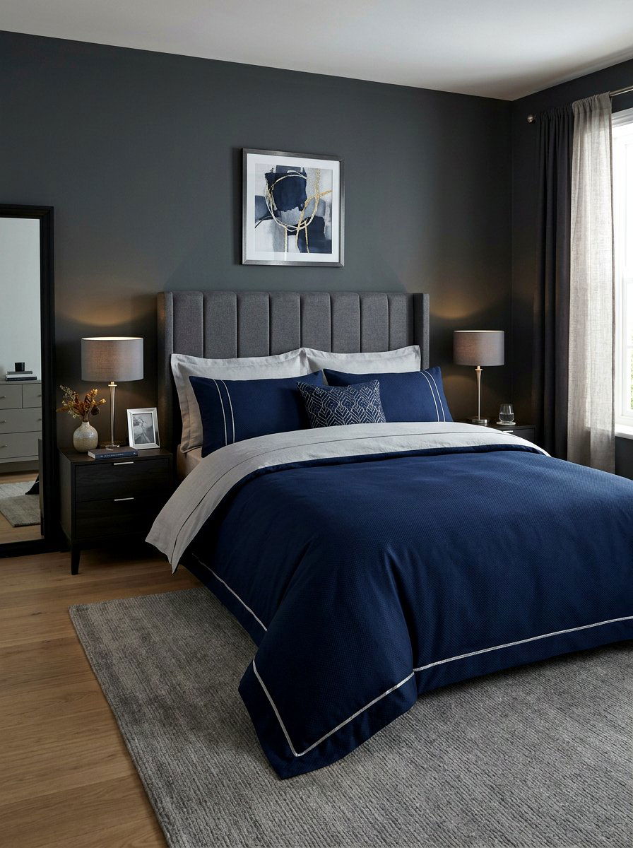 Navy Blue Duvet - 30 guest room bedding ideas