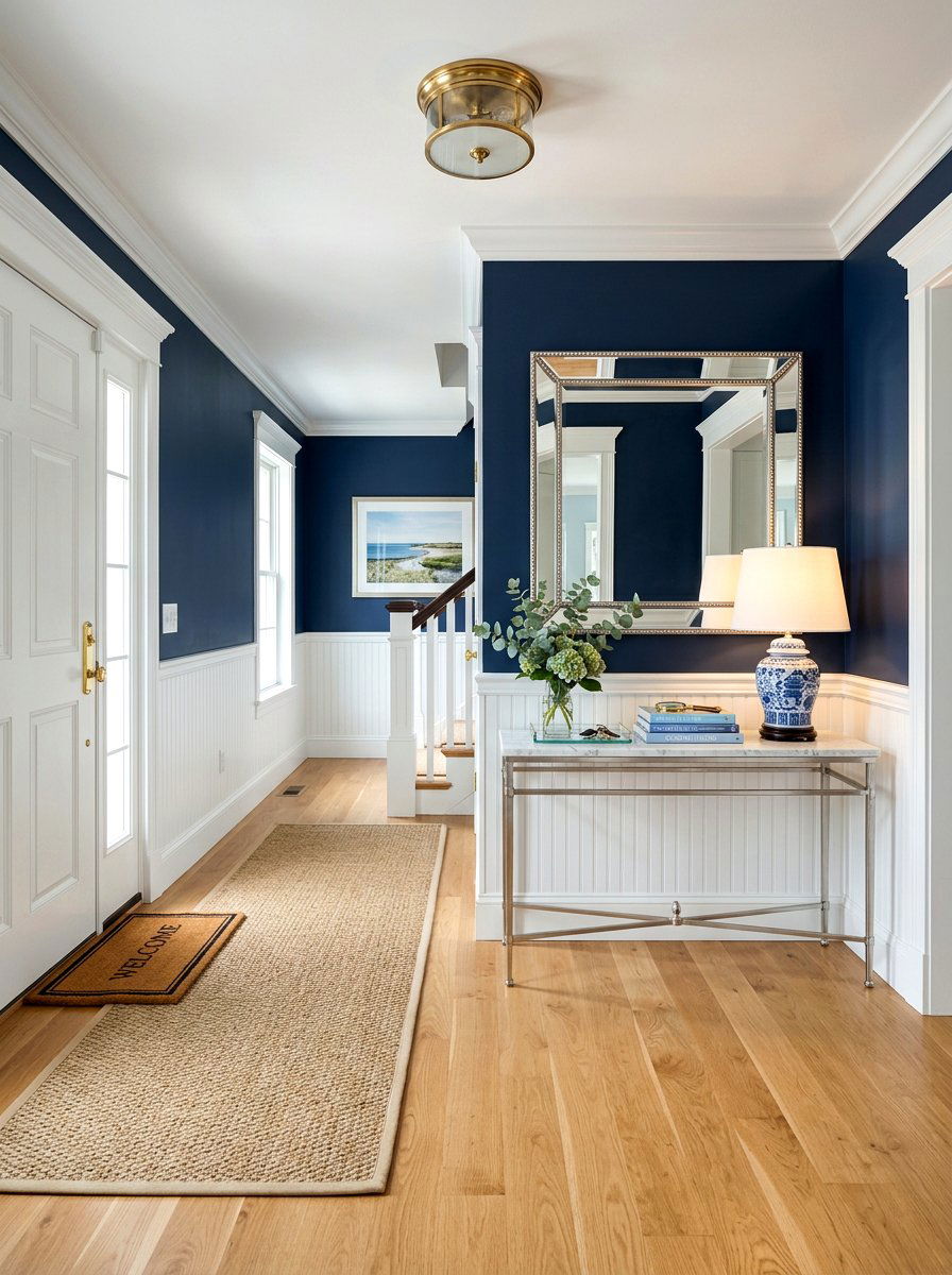 Navy Blue Entryway