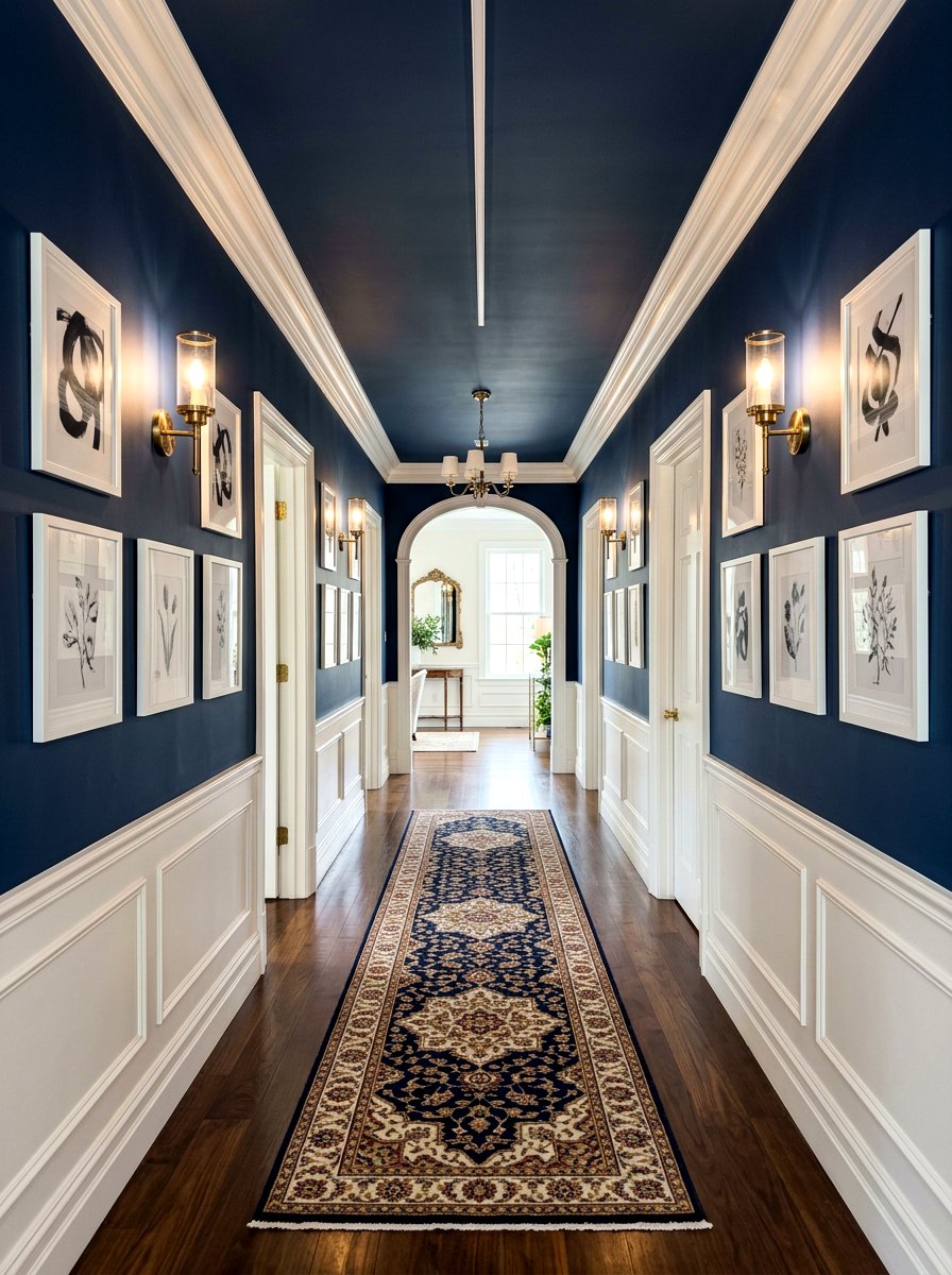 30 Color Drenched Hallway Ideas for a Dramatic First Impression