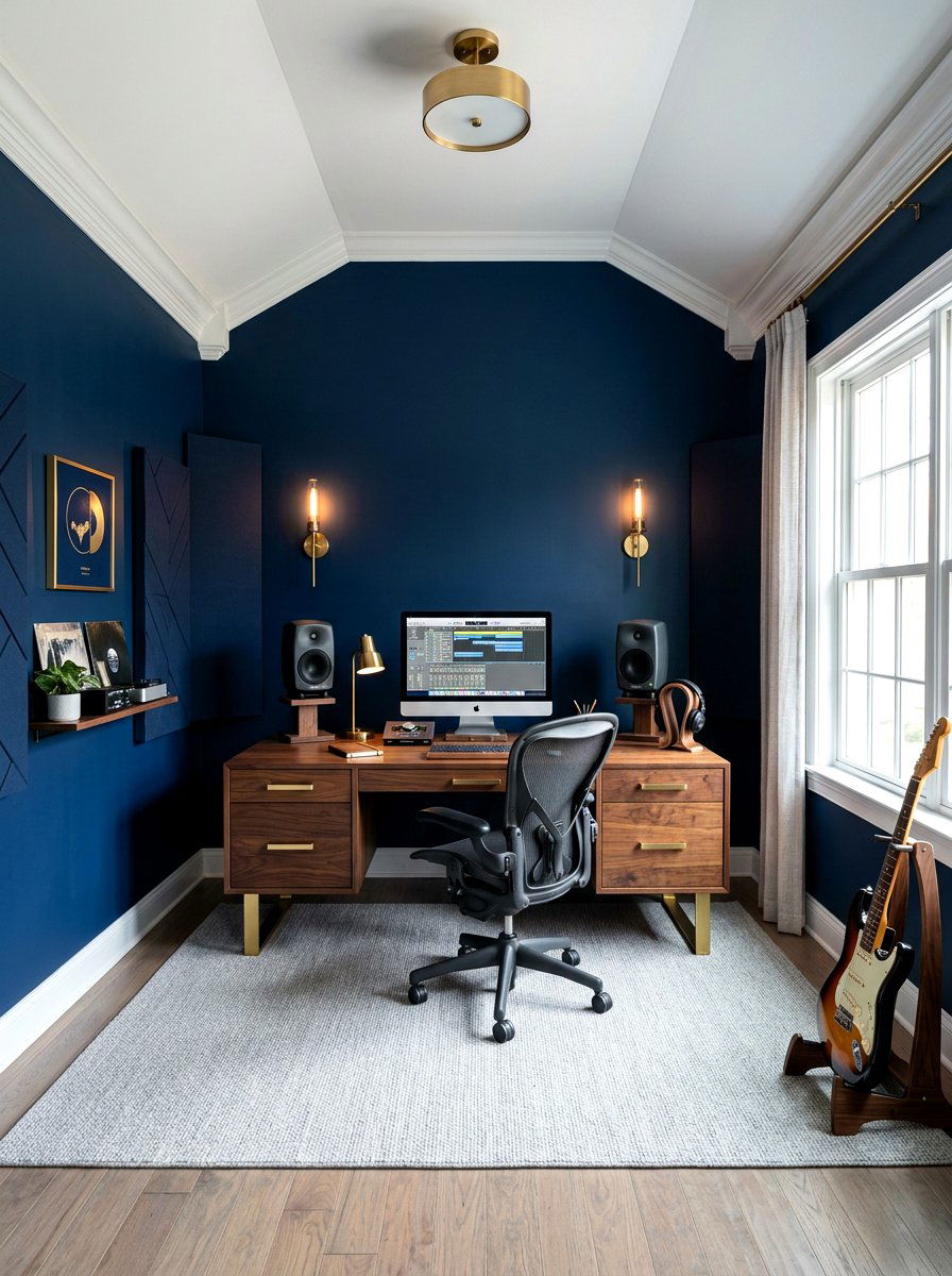 Navy Blue Home Studio