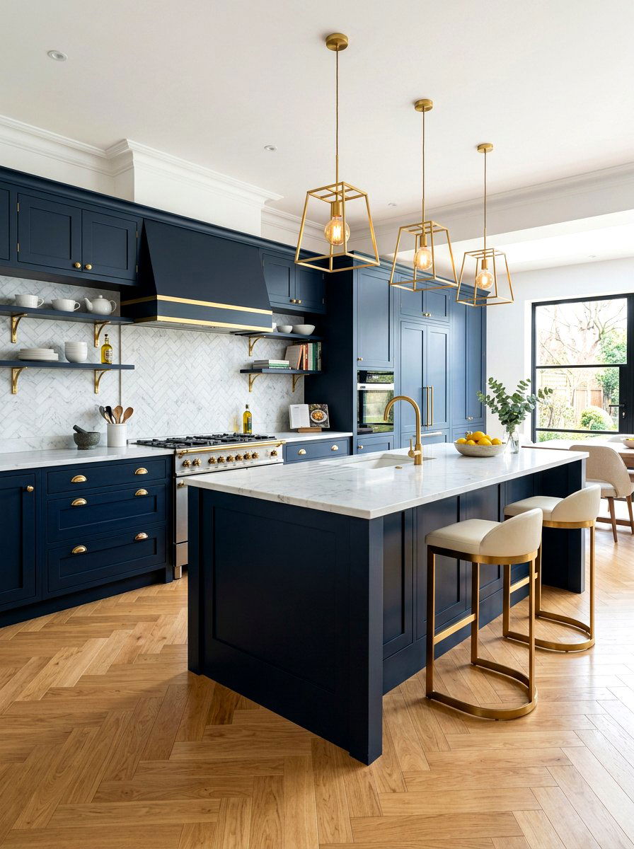 Navy Blue Kitchen Cabinets - 30 kitchen cabinet ideas