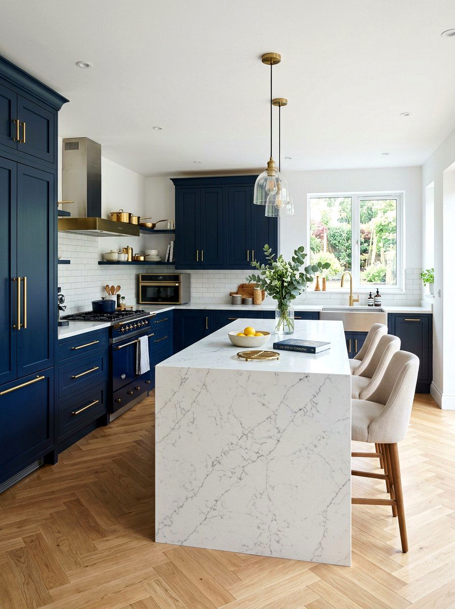Navy Blue Kitchen Cabinets - 30 kitchen remodel ideas