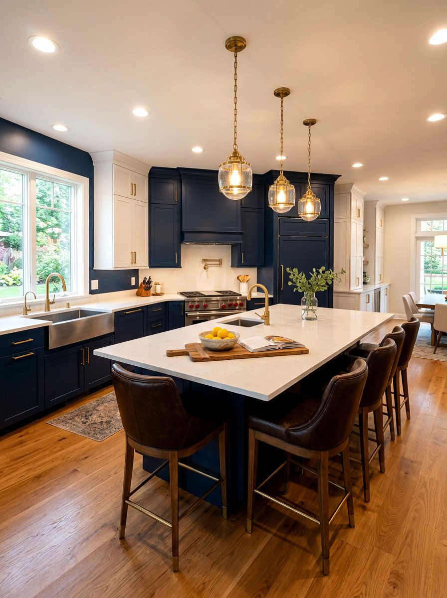 Navy Blue Kitchen Wall - 30 kitchen wall color ideas